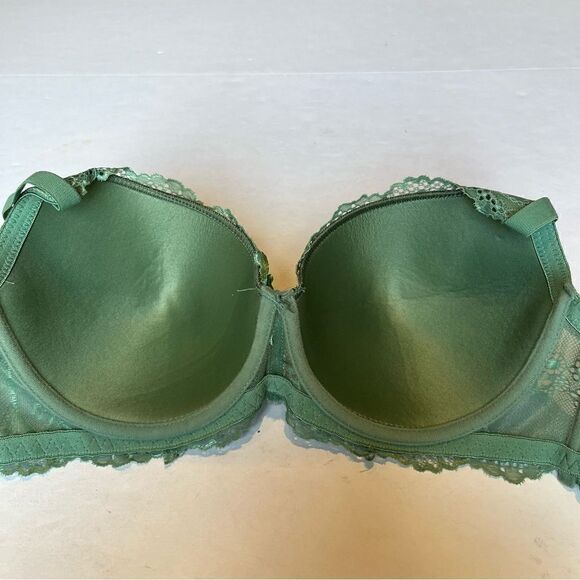 Cato Bra Sage Green Lace Underwire, Padded Size 40C - Picture 2 of 8